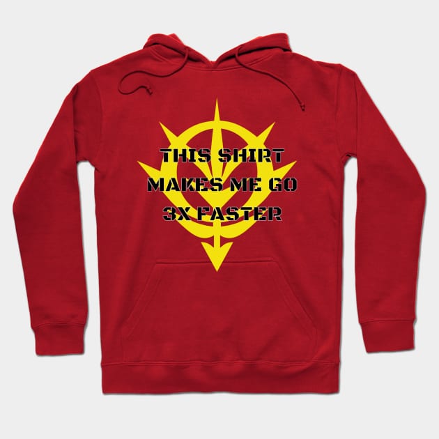 Red makes me 3x faster Hoodie by Wright Designs 